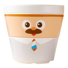 DAYNEEDS 麵包理髮師 單人餐具3件組, 麵包, 1套, 分隔餐盤 + 大碗 + 飯碗