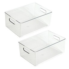 Iwooa Pantry PET透明整理盒 封閉型 2入, 單一顏色