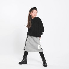 jkids 女童城市毛圈布貼布半身裙 J7713