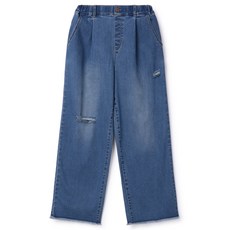 R10U 女童仿舊剪裁寬版牛仔褲 R2418Q285