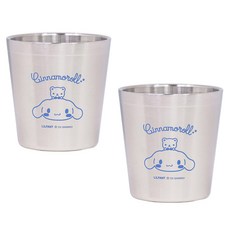 LiLFANT 三麗鷗大耳狗雙層不鏽鋼杯, 混色, 2個