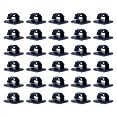 아리코 차량용 케이블 선정리 클립 블랙, 30개