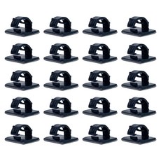 아리코 차량용 케이블 선정리 클립 블랙, 20개