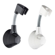 MONACO OLIVE 可調節角度眼鏡蛇蓮蓬頭支架2件組, 黑色, 白色