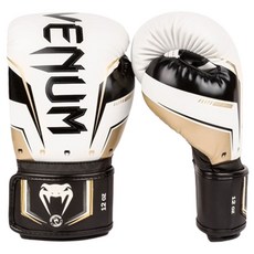 VENUM Elite Evo 拳擊手套 雙手, 1套, 白色+金色