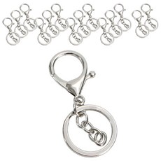 Khohimo 鏈條型鑰匙圈連接掛環 15件組 4W015, 銀色, 1套