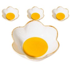 Modern G 荷包蛋造型餐具 10 x 10 x 3 cm x 4入組 YJ629, E, 1套, 單品