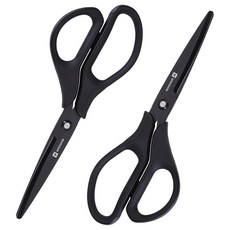 WHASHIN 738 3D 塗層剪刀, 2個, 黑色