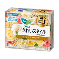 Laurier 蕾妮亞 透氣舒適護墊 溫馨花束香, 72片, 14cm, 1包