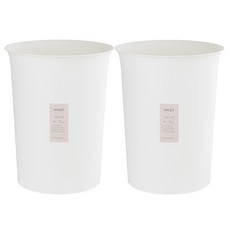 Changsin Living 昌信生活 簡約圓形開放式垃圾桶 20L x 2件, 白色