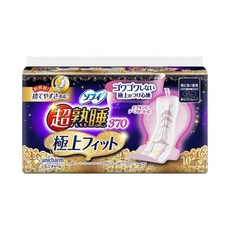 SOFY 蘇菲 超熟睡極上fit衛生棉 量多夜用 護翼型, 37cm, 10片, 1包