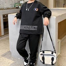 Papayane 男童 World Crew T恤 + 長褲運動上下衣套裝