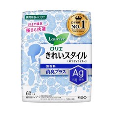 Laurier 蕾妮亞 Ag抗菌消臭護墊 無香, 14cm, 62片, 1包