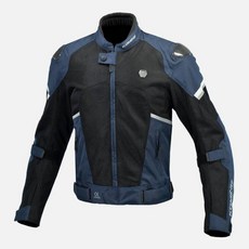 KOMINE Protect Carbon Mesh JK-157 摩托車夾克, 海軍藍 + 黑色
