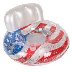 SWIM ABOUT 星條吊床椅管120cm, 1個, 白+藍+紅