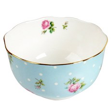 로얄알버트 뉴황실장미 밥공기, 폴카블루, 1개