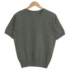 에이와비 여성용 루브 라운드 반팔 니트