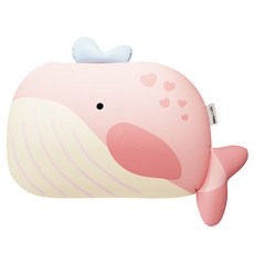 밀로앤개비 애착 동물베개 커버+매쉬베개솜, 고래 베리
