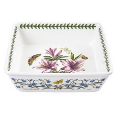 PORTmeIRION 波特玫琳恩 植物園系列 深方形沙拉碗 25cm, 杜鵑花, 1個