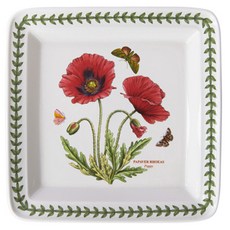 PORTmeIRION 波特玫琳恩 植物園方形盤, 1個, 隨機出貨