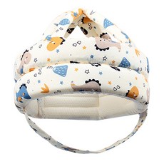 JOYMULTI 嬰幼兒恐龍圖案防撞安全帽型頭部保護軟墊, 橘色恐龍