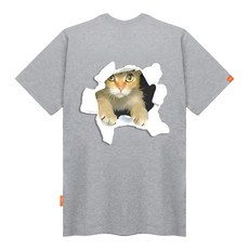 L.LAMO CAT IN THE HOLE 短袖T恤, 灰色