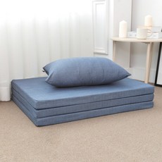 매직베드 3단 접이식 매트리스, 모던블루