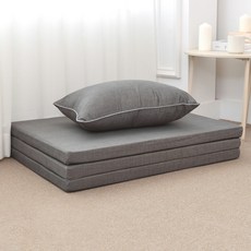 매직베드 간편수납 편안한 3단 접이식 마블 스펀지 매트리스, 모던초코