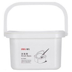 DELI 美術調色盤筆筒, 白色