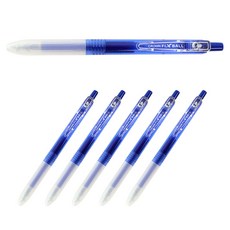 CROWN 可擦式原子筆 0.48mm, 6個, 藍色