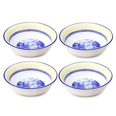 PORTmeIRION 波特玫琳恩 Giallo黃色花邊淺碗 直徑14cm, 混色, 4個