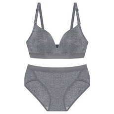 꼰에야 여성용 노와이어 스무스 터치 브라 + 팬티 세트