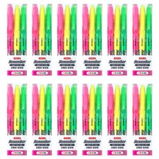 Lineplus Remember 螢光筆 3色 x 12入組, 1套, 粉紅色, 黃色, 綠色