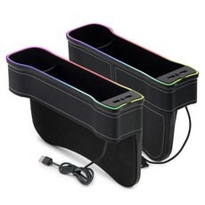 ACEPEED 車用多功能側邊收納袋 C80 副駕駛座 駕駛座+副駕駛座 2件組, 1套, 黑色