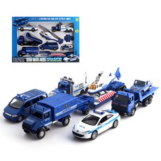 WELLY 警察遊戲迷你車可動玩具組, 混合顏色, 1個