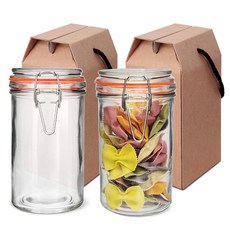 Mirkorea 多用途密封玻璃瓶 窄版 400ml + 禮物盒套組, 2套