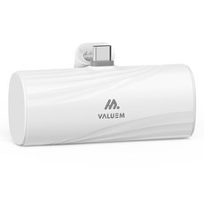 밸류엠 일체형 미니 도킹형 보조배터리 4000mAh D1 C타입, VM-B2PA4SICP(C타입), 화이트