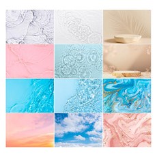 立體背景紙 A2尺寸 6件組, 單一商品, 1套