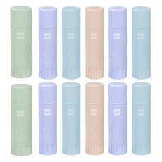 deLi 得力 玉米粉口紅膠 固體膠水 中型 隨機出貨, 12個, 21g