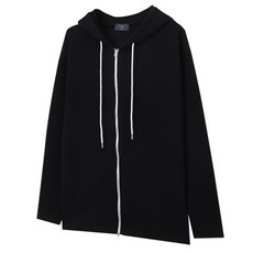 Free Style 彈力羅紋針織雙向拉鍊連帽外套 HRCM_천무열