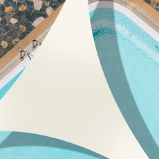 아웃팅 삼각 HDPE 메쉬 썬쉐이드, 베이지