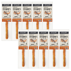 강아지 네츄럴이엑스 연어 꽈배기 S, 7g, 10개