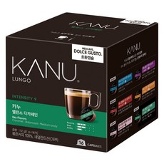 KANU Balanced低咖啡因咖啡膠囊 適用Dolce Gusto咖啡機, 7g, 16顆, 1盒