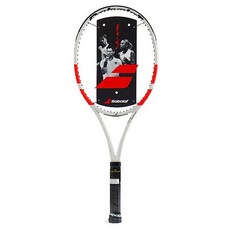 BABOLAT 2024 Pure Strike 100 網球拍 4 1/4 16 x 20 305g, 1個, 白色 + 紅色, 單一商品