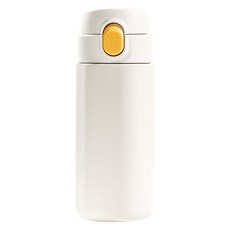 LiLFANT 彈蓋式雙層不鏽鋼保溫瓶, 1個, 360ml, 乳白色