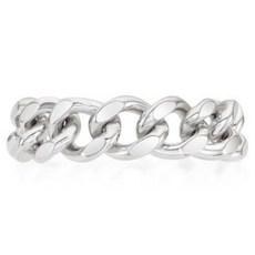 로이드 남녀공용 러브락 플레인 체인반지 S 6mm