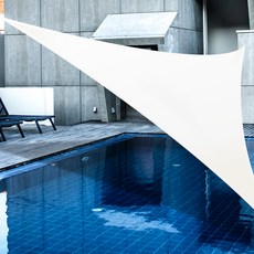 아웃팅 삼각 옥스포드 방수원단 썬쉐이드 + 삼각 턴버클 세트, 아이보리(썬쉐이드)