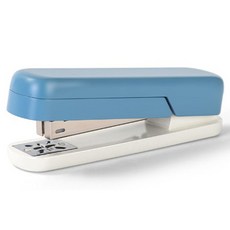 델리 투톤 파스텔 360도 회전 둥근코 스테이플러 33호심 TA304, 블루, 1개