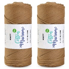 니뜨 뉴 코튼 마크라메실 150g, 2개, 06라떼