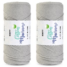 니뜨 뉴 코튼 마크라메실 150g, 2개, 28그레이